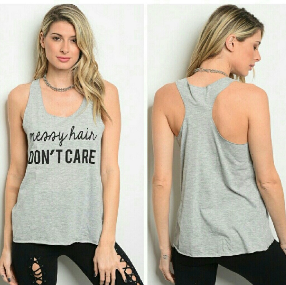 Messy Hair Don't Care Tank LAST ONE LEFT
